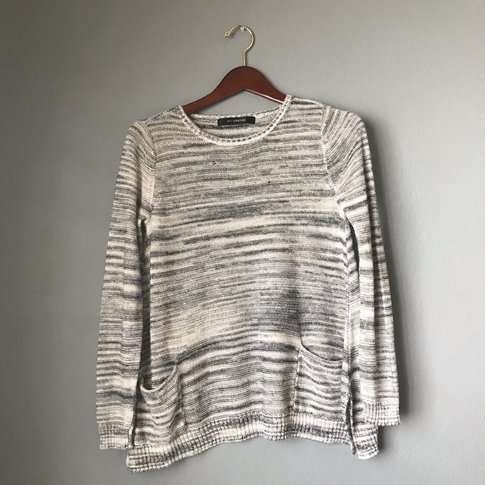 Heathered Gray Scoop Neck Sweater